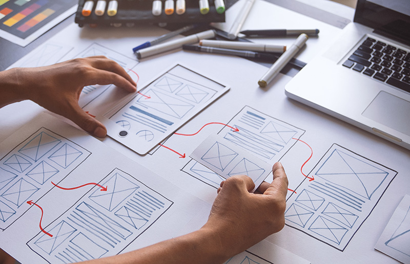 Content Creation Wireframing Image