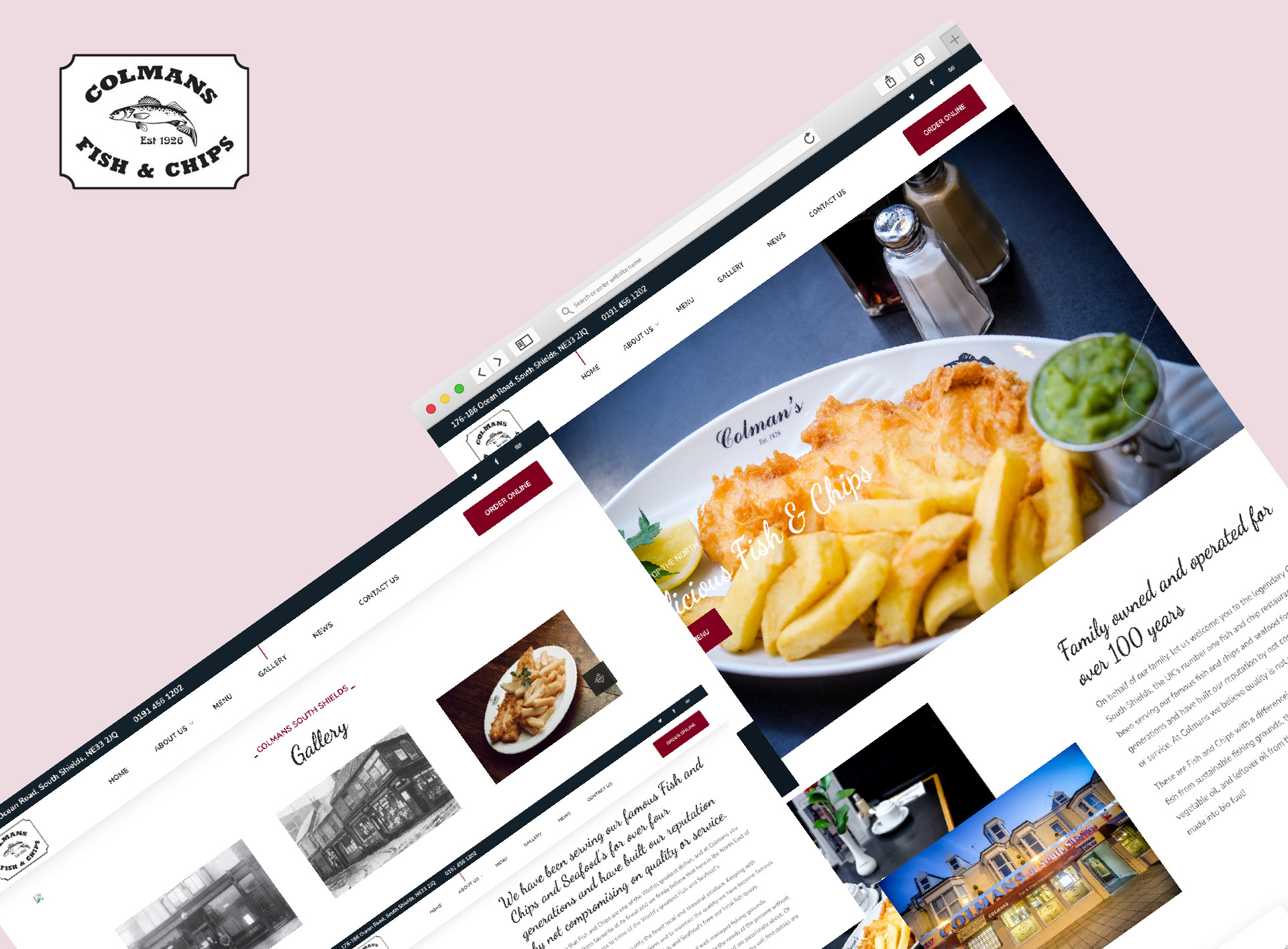 Colmans Fish and Chips Portfolio Image Internal Page Layout