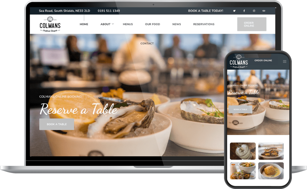 Colmans Seafood Temple Website Hosting South Shields