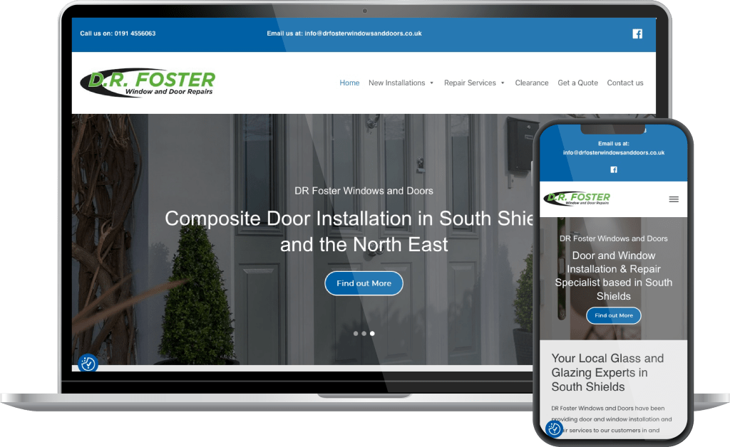 DR Foster Windows and Doors Website Design South Shields