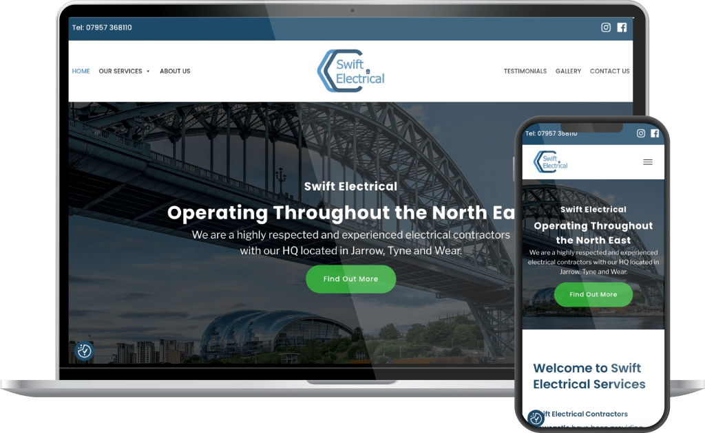 Swift Electrical South Shields Website Design