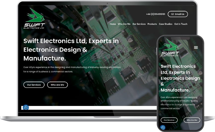 Swift Electronics Ltd Gateshead Mockup